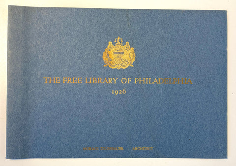 Super Rare 1926 Parkway Central Library Booklet