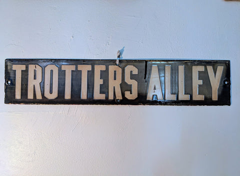 Trotter's Alley Porcelain Street Sign