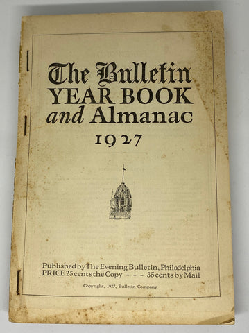 1927 Philadelphia Bulletin Almanac