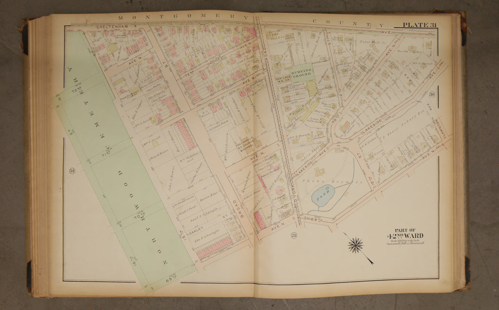 1923 Bromley Atlas - Plate 31 - West Oak Lane: Broad Street, Northwood Cemetery